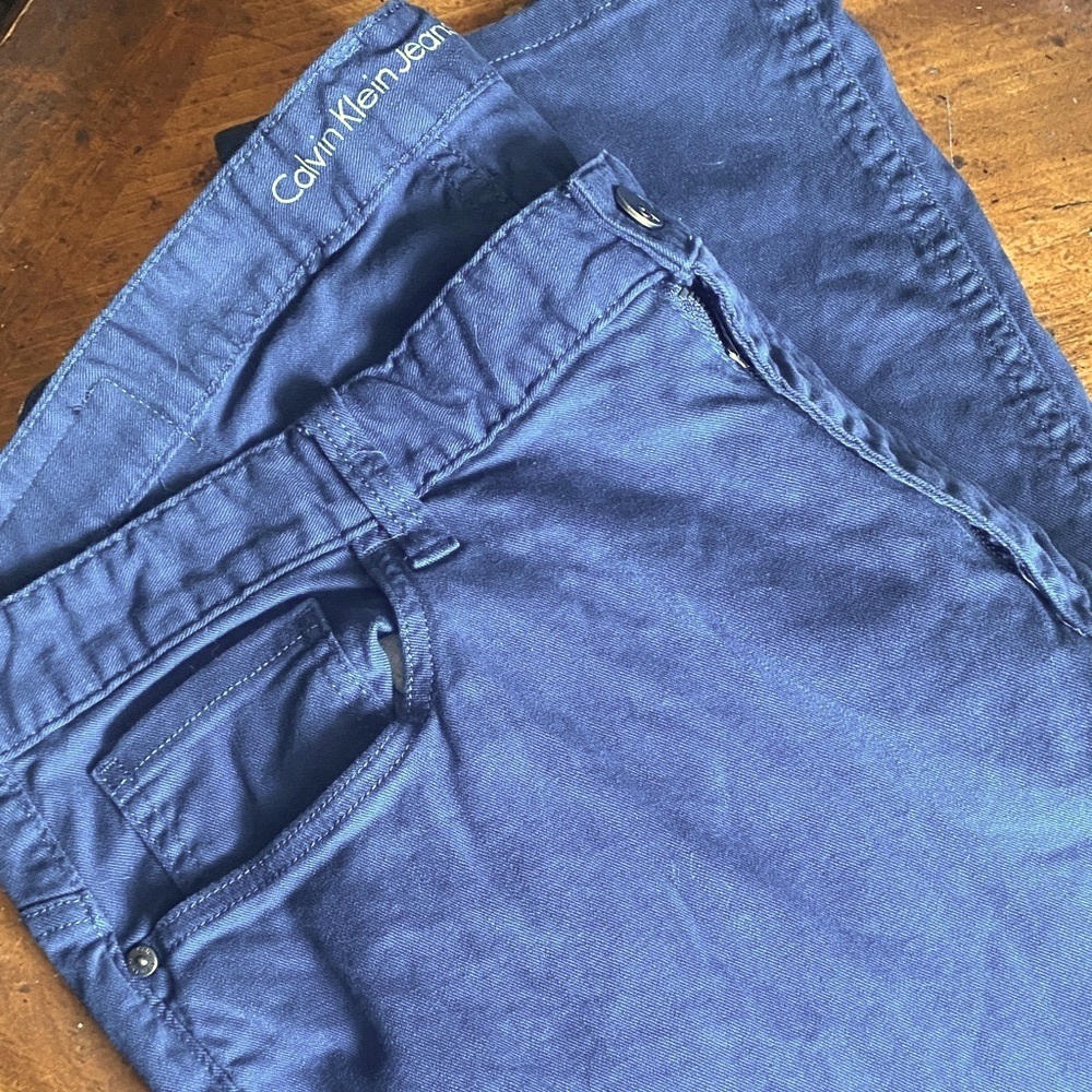 Calvin Klein Navy Slim Straight Men's pants